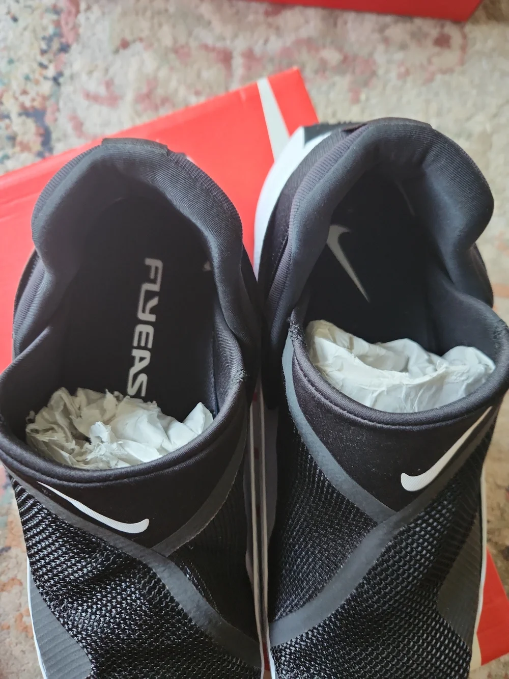 Size 14 - Nike GO FlyEase Black White With Box DR5540 002 Women's 15.5